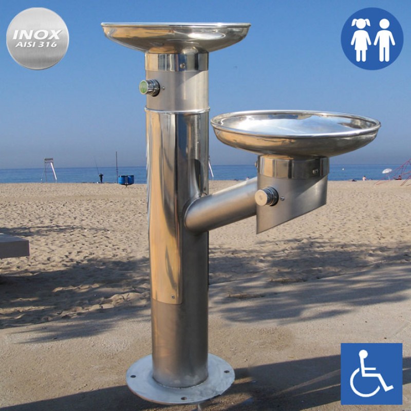 Font urbana INCLUSIVA per beure FX-02 inox